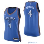 Maillot NBA Pas Cher Oklahoma City Thunder Femme Nick Collison 4 Bleu Icon 2017/18