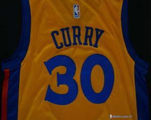 Maillot NBA Pas Cher Golden State Warriors Stephen Curry 30 Jaune Ville 2017/18
