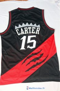 Maillot NBA Pas Cher Toronto Raptors Vince Carter 15 Retro Noir Rouge