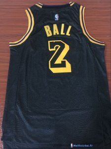 Maillot NBA Pas Cher Los Angeles Lakers Lonzo Ball 2 Nike Noir Ville 2017/18