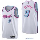 Maillot NBA Pas Cher Miami Heat Kelly Olynyk 9 Nike Blanc Ville 2017/18