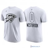 Maillot Manche Courte All Star 2018 Russell Westbrook 0 Blano