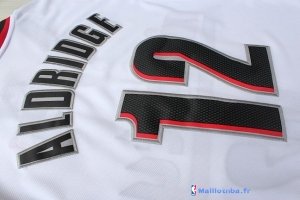 Maillot NBA Pas Cher Portland Trail Blazers LaMarcus Aldridge 12 Retro Blanc