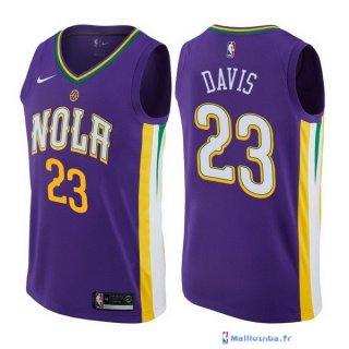 Maillot NBA Pas Cher New Orleans Pelicans Anthony Davis 23 Nike Purpura Ville 2017/18