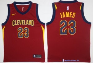 Maillot NBA Pas Cher Cleveland Cavaliers LeBron James 23 Rouge Icon 2017/18