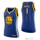 Maillot NBA Pas Cher Golden State Warriors Femme JaVale McGee 1 Bleu Icon 2017/18