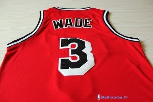 Maillot NBA Pas Cher Miami Heat Dwyane Wade 3 Retro Rouge
