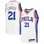 Philadelphia 76ers Joel Embiid Nike White Swingman Jersey