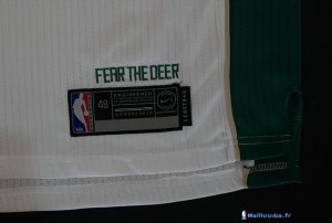 Maillot NBA Pas Cher Milwaukee Bucks Giannis Antetokounmpo 34 Blanc 2017/18