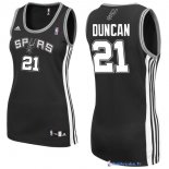 Maillot NBA Pas Cher San Antonio Spurs Femme Tim Duncan 21 Noir