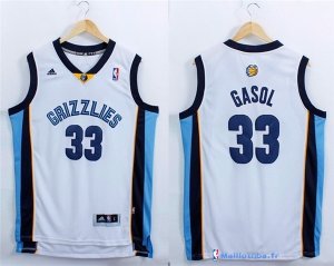 Maillot NBA Pas Cher Memphis Grizzlies Pau Gasol 33 Blanc