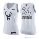 Maillot NBA Pas Cher All Star 2018 Femme Giannis Antetokounmpo 34 Blanc