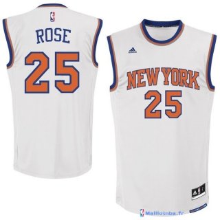 Maillot NBA Pas Cher New York Knicks Derrick Rose 25 Blanc