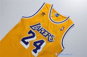 Maillot NBA Pas Cher Los Angeles Lakers Kobe Bryant 24 Retro Jaune