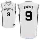 Maillot NBA Pas Cher San Antonio Spurs Tony Parker 9 Blanc