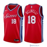 Maillot NBA Pas Cher Philadelphia Sixers Marco Belinelli 18 Rouge Statement 2017/18