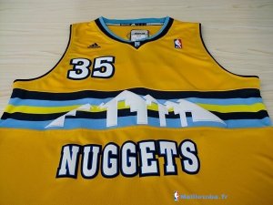 Maillot NBA Pas Cher Denver Nuggets Kenneth Faried 35 Jaune