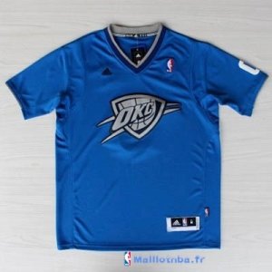 Maillot NBA Pas Cher Noël Oklahoma City Thunder Westbrook 0 Bleu 01