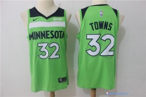 Maillot NBA Pas Cher Minnesota Timberwolves Karl Anthony Towns 32 Vert 2017/18