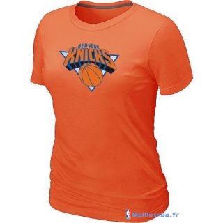 T-Shirt NBA Pas Cher Femme New York Knicks Orange