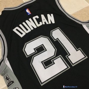 Maillot NBA Pas Cher San Antonio Spurs Tim Duncan 21 Noir Gris