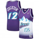 Utah Jazz John Stockton Mitchell & Ness Purple 1996-97 Hardwood Classics Swingman Player Jersey