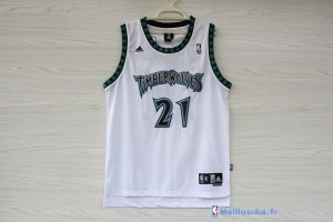 Maillot NBA Pas Cher Minnesota Timberwolves Kevin Garnett 21 Retro Blanc