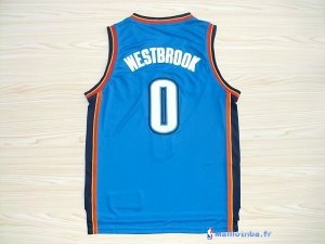 Maillot NBA Pas Cher Oklahoma City Thunder Russell Westbrook 0 Bleu