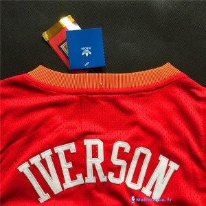 Maillot NBA Pas Cher Philadelphia Sixers Allen Iverson 3 Retro Rouge