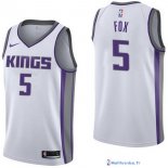 Maillot NBA Pas Cher Sacramento Kings De'Aaron Fox 5 Blanc Association 2017/18