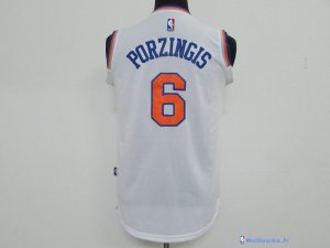 Maillot NBA Pas Cher New York Knicks Junior Kristaps Porzingis 6 Blanc