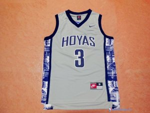 Maillot NCAA Pas Cher Georgetown Hoyas Allen Iverson 3 Gris