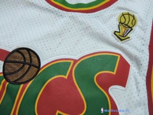 Maillot NBA Pas Cher Seattle Supersonics Shawn Kemp 40 Retro Blanc