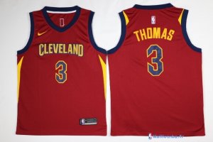 Maillot NBA Pas Cher Cleveland Cavaliers Isaiah Thomas 3 Rouge Icon 2017/18