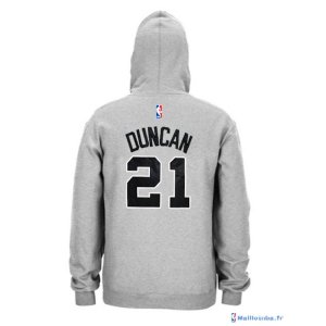 Sweat Capuche NBA San Antonio Spurs Tim Duncan 21 Gris