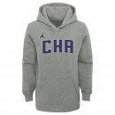 Charlotte Hornets Jordan Brand Heather Gray 2019/20 City Edition Club Pullover Hoodie