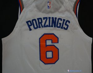 Maillot NBA Pas Cher New York Knicks Kristaps Porzingis 6 Blanc Association 2017/18