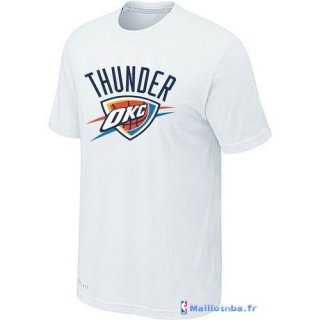 T-Shirt NBA Pas Cher Oklahoma City Thunder Blanc