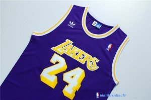 Maillot NBA Pas Cher Los Angeles Lakers Kobe Bryant 24 Retro Pourpre