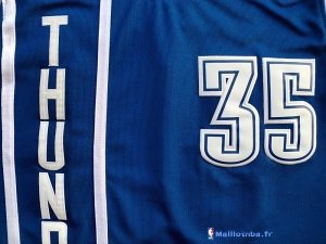 Maillot NBA Pas Cher Oklahoma City Thunder Kevin Durant 35 Retro Bleu MC