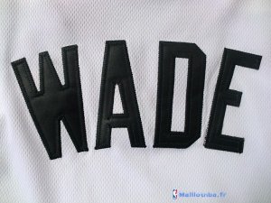 Maillot NBA Pas Cher Miami Heat Dwyane Wade 3 Blanc Rouge
