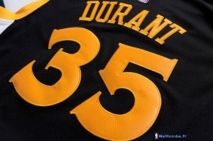 Maillot NBA Pas Cher Golden State Warriors Kevin Durant 35 Noir Blanc