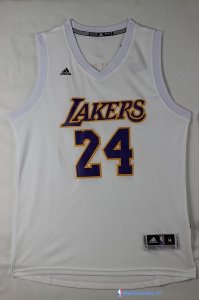 Maillot NBA Pas Cher Los Angeles Lakers Kobe Bryant 24 Blanc Rose