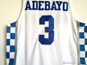 Maillot NCAA Pas Cher Kansas Bam Adebayo 3 Blanc