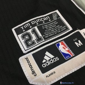 Maillot NBA Pas Cher San Antonio Spurs Tim Duncan 21 Noir Gris