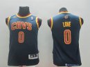 Maillot NBA Pas Cher Cleveland Cavaliers Junior Kevin Love 0 Bleu