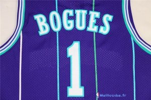 Maillot NBA Pas Cher Charlotte Hornets Tyrone Curtis Bogues 1 Bleu