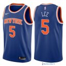 Maillot NBA Pas Cher New York Knicks Courtney Lee 5 Bleu Icon 2017/18