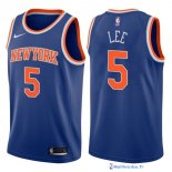 Maillot NBA Pas Cher New York Knicks Courtney Lee 5 Bleu Icon 2017/18