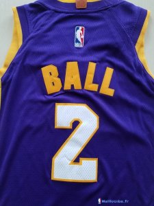 Maillot NBA Pas Cher Los Angeles Lakers Junior Ensemble Complet 2 Lonzo Ball Purpura 2017/18